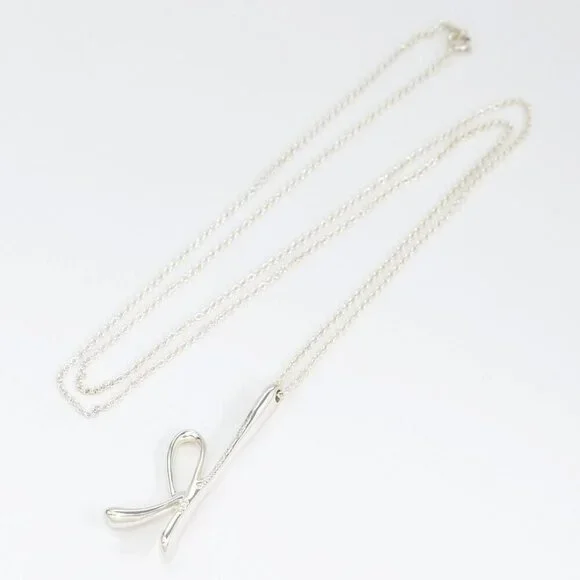 Tiffany & Co. XL Letter K Necklace 30" Silver 925 Peretti Auth w/Bag #22400 - Picture 4 of 9